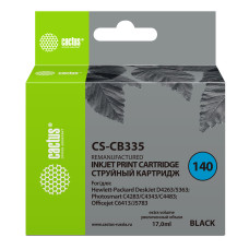 Чернильный картридж Cactus CS-CB335 (оригинальный номер: №140; черный; 17стр; 17мл; DJ D4263, D4363) [CS-CB335]