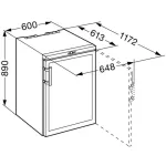 Винный шкаф Liebherr WKB 1812 (A+, 1-камерный, объем 145:145л, 60x61.3x89 см, чёрный)