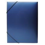 Папка на резинке Silwerhof Perlen 311918-74 (A4, полипропилен, песок, толщина пластика 0,6мм, синий металлик)