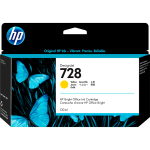 Чернильный картридж HP 728 (желтый; 130стр; 130мл; DJ T730, T830)