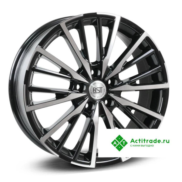 RST R178 R18/7J PCD 5x108 ET 36 ЦО 65,1 черный с полированной лицевой поверхностью