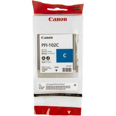 Чернильный картридж Canon PFI-102C (голубой; 130стр; 130мл; iPF510, 605, 610, 650, 655, 750, 760, 765) [0896B001]