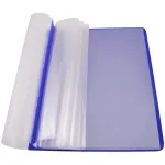 Папка-скоросшиватель Бюрократ -PS10BLUE (A4, пластик, 10 вкладышей, боковая перфорация, синий)