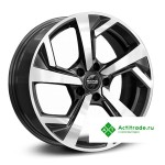 Скад KL-328 R18/7J PCD 5x114,3 ET 45 ЦО 66,1 черный с полированной лицевой поверхностью