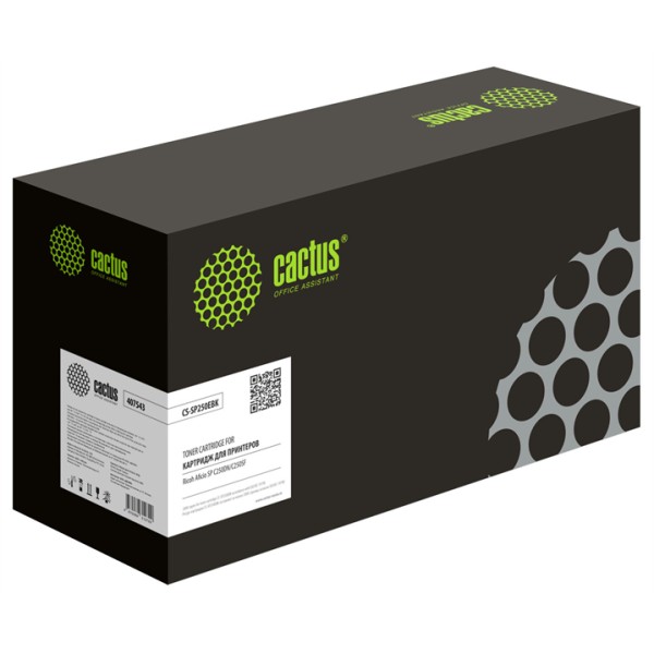 Тонер-картридж Cactus CS-SP250EBK (черный; 2000стр; Aficio SP C250, C260, C261)