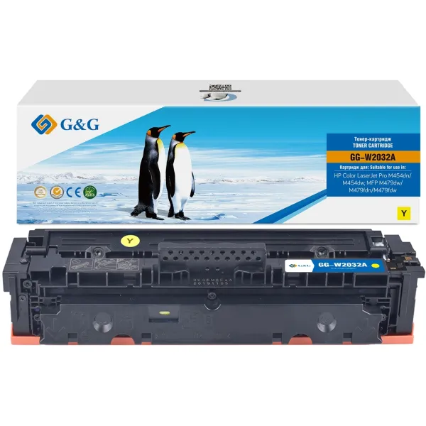 Тонер-картридж G&G GG-W2032A (желтый; 2100стр; LJ M454, MFP M479)