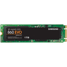 Жесткий диск SSD 1Тб Samsung 860 EVO Series (M.2, 550/520 Мб/с, 88000 IOPS, SATA 3Гбит/с, 1024Мб, для ноутбука и настольного компьютера) [MZ-N6E1T0BW]