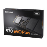 Жесткий диск SSD 1Тб Samsung 970 EVO Plus (2280, 3500/3300 Мб/с, 550000 IOPS, PCI-E, 1024Мб, для ноутбука и настольного компьютера)