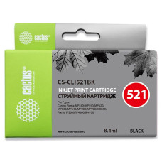 Картридж Cactus CS-CLI521BK (черный; 8,4стр; Pixma MP540, MP550, MP620, MP630, MP640, MP660, MP980, MP990, iP3600, iP4600, iP4700, MX860) [CS-CLI521BK]