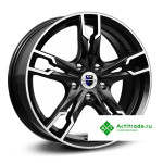 КиК Солар-Оригинал R17/7J PCD 5x112 ET 40 ЦО 57,1 черный глянцевый с полированной лицевой поверхностью