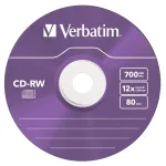 Диск CD-RW Verbatim (0.68359375Гб, 12x, slim case, 5)