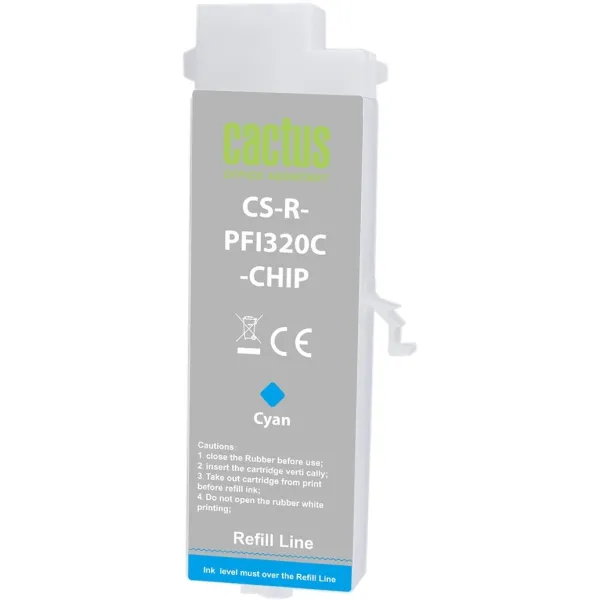 Cactus CS-R-PFI320C-CHIP (голубой; 260стр; imagePrograff TM-200, 200MFP, 205, 300, 300MFP, 305, 250, 255, 350, 355)