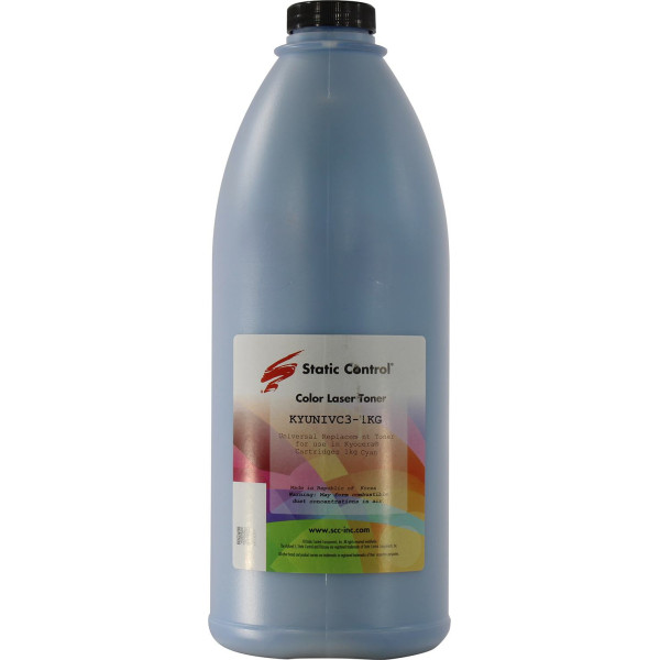 Тонер Static Control KYUNIVC3-1KG (голубой; 1кг; флакон; Kyocera Cartridges)