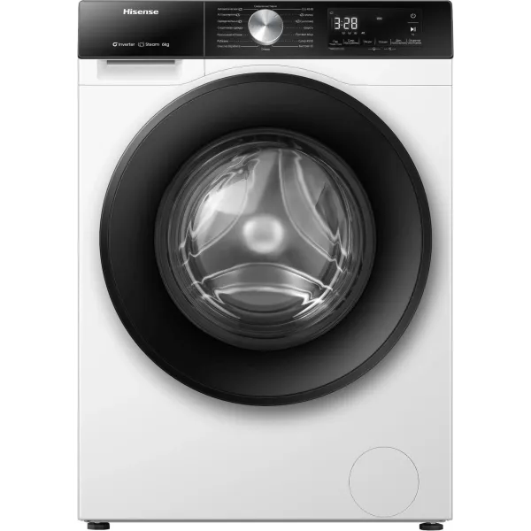 Стиральная машина Hisense WF3S6021BWU(фронтальная средняя, класс стирки/отжима/э.потребления: A/B/A+++ , макс: 6кг, 1200 об/мин, инвертер, 59.5x84.5x42см, белый)