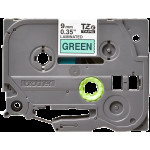 Наклейка ламинированная TZ-E721 (9 мм черн/зелен)