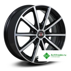 Alcasta M61 R17/7J PCD 5x114,3 ET 38 ЦО 67,1 черный с полированной лицевой поверхностью