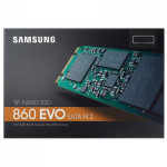 Жесткий диск SSD 500Гб Samsung 860 EVO Series (M.2, 550/520 Мб/с, 88000 IOPS, SATA-III, 1024Мб, для ноутбука и настольного компьютера)