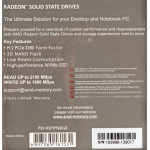 Жесткий диск SSD 960Гб AMD Radeon R5 (2280, 2100/1900 Мб/с, 232511 IOPS, для настольного компьютера)