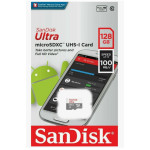 Карта памяти microSDXC 128Гб SanDisk (Class 10, 100Мб/с, UHS-I, без адаптера)