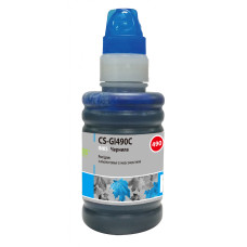Чернила Cactus CS-GI490C (голубой; 100мл; Canon Pixma G1400, G2400, G3400) [CS-GI490C]