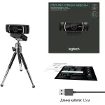 Веб-камера Logitech C922 Pro Stream (3млн пикс., 1920x1080, микрофон, автоматическая фокусировка, USB 2.0)