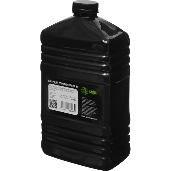 Тонер Cactus CS-THP4-1000 (черный; 1кг; флакон; CB436A, CE278A, CE285A, CF283A, CF244A, CF283X (для OEM))