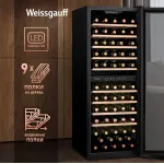 Винный шкаф Weissgauff WWC-77 DB DualZone (G, 1-камерный, черный)