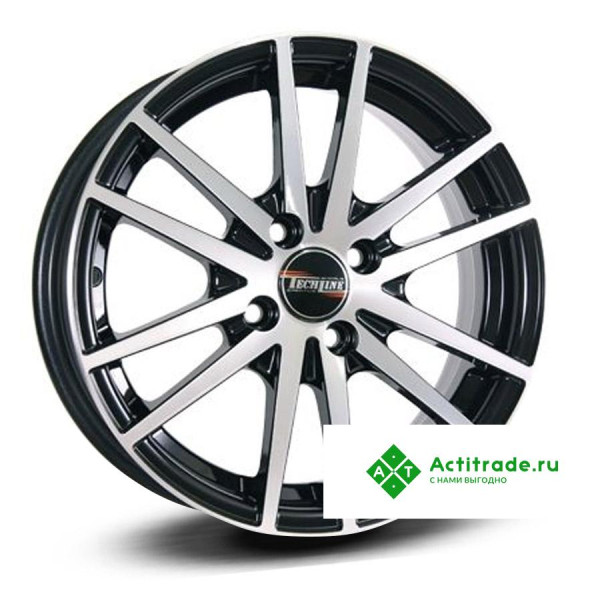 Tech Line 535 R15/6J PCD 4x100 ET 45 ЦО 67,1 черный с полированной лицевой поверхностью
