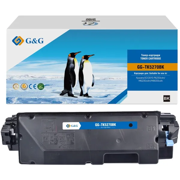 Тонер-картридж G&G GG-TK-5270BK (черный; 8000стр; ECOSYS P6230cdn, M6230cidn, M6630cidn)