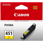 Чернильный картридж Canon CLI-451Y (желтый; 7стр; 7мл; Pixma iP7240, MG6340, MG5440)