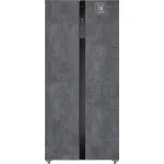 Холодильник Weissgauff WSBS 500 Inverter NoFrost Rock Glass (2-камерный, Side by Side, серый)