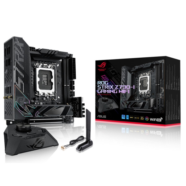 Материнская плата ASUS ROG STRIX Z790-I GAMING WIFI (LGA1700, Intel Z790, xDDR4 DIMM, mini-ITX, RAID SATA: 0,1,15,5)