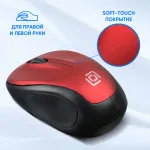 Oklick 665MW Black-Red USB (радиоканал, кнопок 3, 1000dpi)