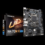 Материнская плата Gigabyte H470M K (LGA1200, Intel H470, 2xDDR4 DIMM, microATX, RAID SATA: 0,1,5)