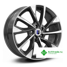 КиК Роквуд R17/7J PCD 5x114,3 ET 38 ЦО 67,1 черный с полированной лицевой поверхностью