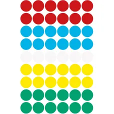 Этикетки Avery Zweckform (5 листов, ассорти, накл: 54шт, 12мм) [3088]