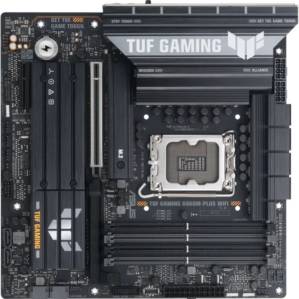 Материнская плата ASUS TUF GAMING B860M-PLUS WIFI (Socket-1851, x, microATX, RAID SATA: 0,1,10,5)