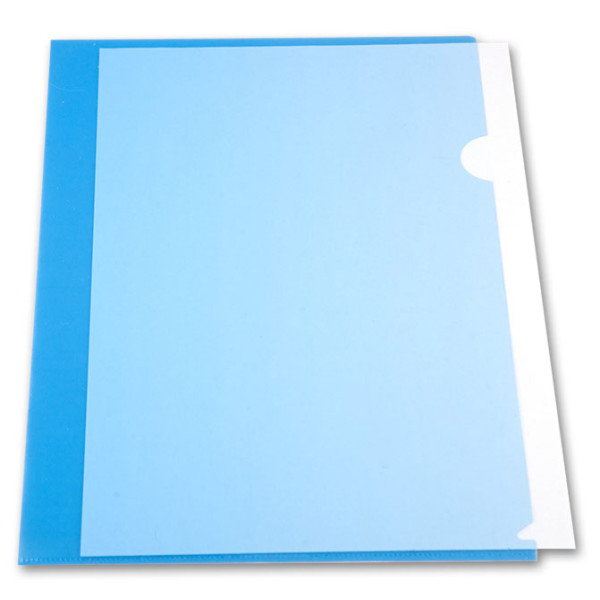 Папка-уголок Бюрократ -E310/1BLU (A4, пластик, толщина пластика 0,18мм, синий)