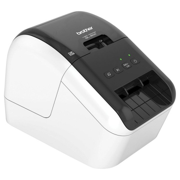 Стационарный принтер Brother QL-800 (прямая термопечать, 300dpi, 148мм/сек, макс. ширина ленты: 62мм, обрезка ленты ручная, USB)