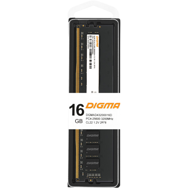 Память DIMM DDR4 16Гб 3200МГц Digma (25600Мб/с, CL22, 288-pin)