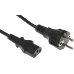 Кабель питания Lanmaster (прямой IEC C13, угловой Shuko, 1шт, 1,8м, 10A)