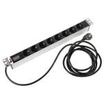 Блок распределения питания ЦМО R-16-8S-AM-440-3 (16А, горизонтальное, 8xSchuko, базовые, Schuko, 3м)