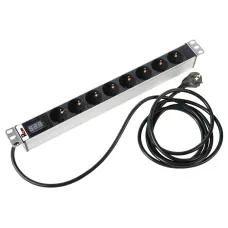 Блок распределения питания ЦМО R-16-8S-AM-440-3 (16А, горизонтальное, 8xSchuko, базовые, Schuko, 3м)