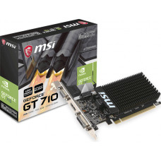 Видеокарта GeForce GT 710 954МГц 2Гб MSI (PCI-E, DDR3, 64бит, 1xDVI, 1xHDMI) [GT7102GD3HLP]
