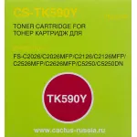 Тонер-картридж Cactus CS-TK590Y (оригинальный номер: TK-590Y; желтый; 5000стр; FS-C2026MFP, C2126MFP, C2526MFP, C2626MFP, C5250DN)