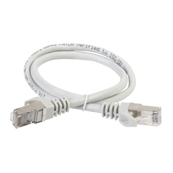 Патч-корд IEK PC01-C5EFL-5M (RJ45(m), RJ45(m), внутренний, 5м, 4пары, F/UTP, серый)