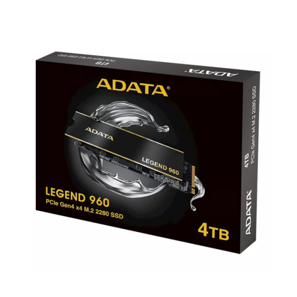 Жесткий диск SSD 4Тб ADATA Legend 960 Max (M.2, 7400/6800 Мб/с, 550000 IOPS, PCIE 4.0 X4)