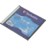 Диск CD-R Verbatim (0.68359375Гб, 52x, slim case, 1)