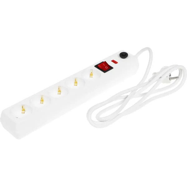 Сетевой фильтр IEK WFP10-16-05-05-N (1,5м, 5xEURO, 3,5кВт, 16А)