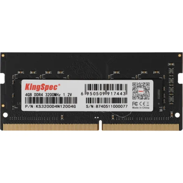 Память SO-DIMM DDR4 4Гб 3200МГц KingSpec (25600Мб/с, CL22, 288-pin)